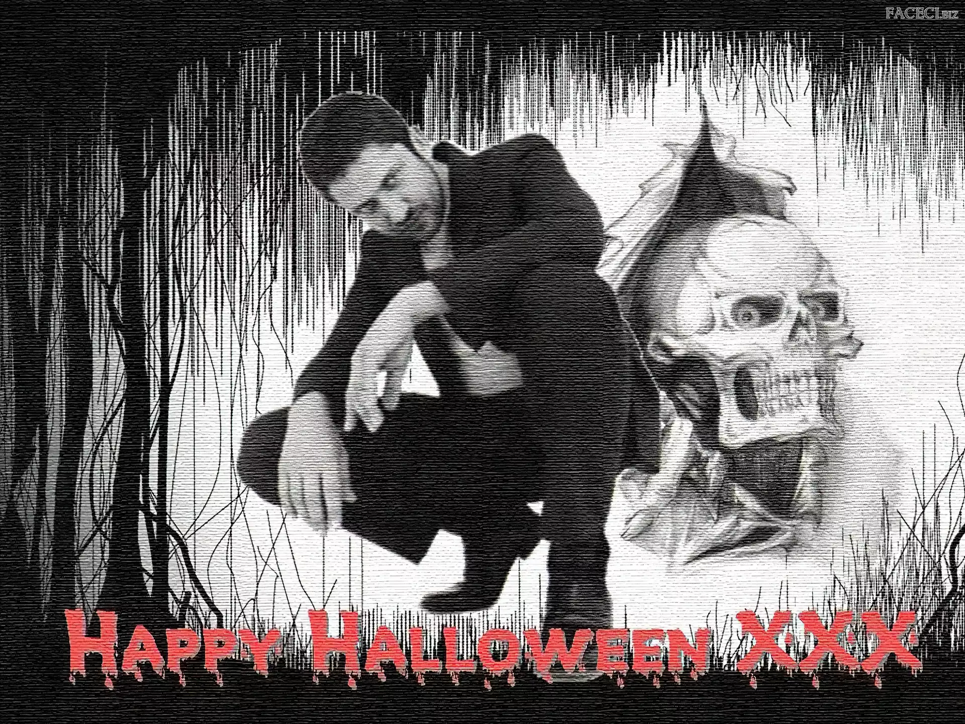 czaszka, Gerard Butler, czarny strój