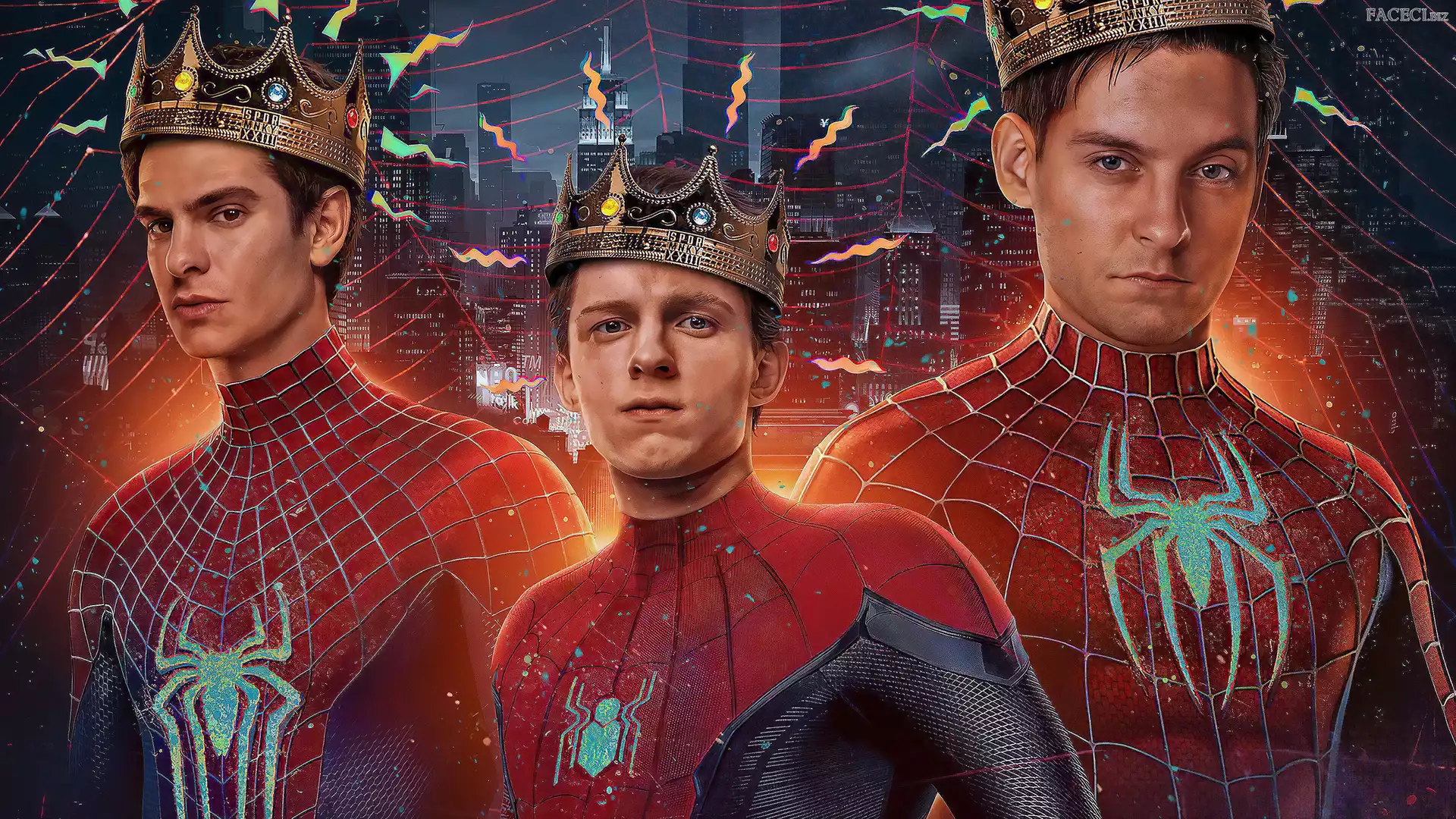 Tobey Maguire, Tom Holland, Andrew Garfield, Film, Korony, Spider-Man No Way Home, Aktorzy, Spider-Man Bez drogi do domu