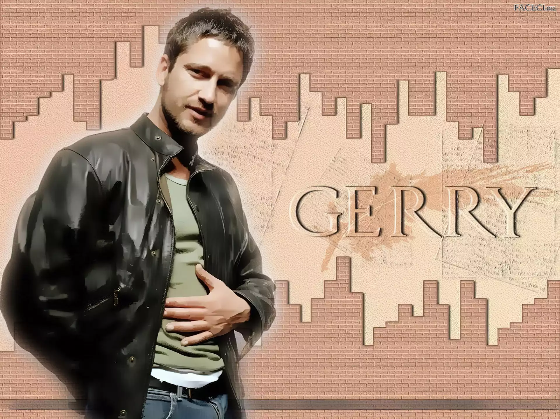 czarna kurtka, Gerard Butler