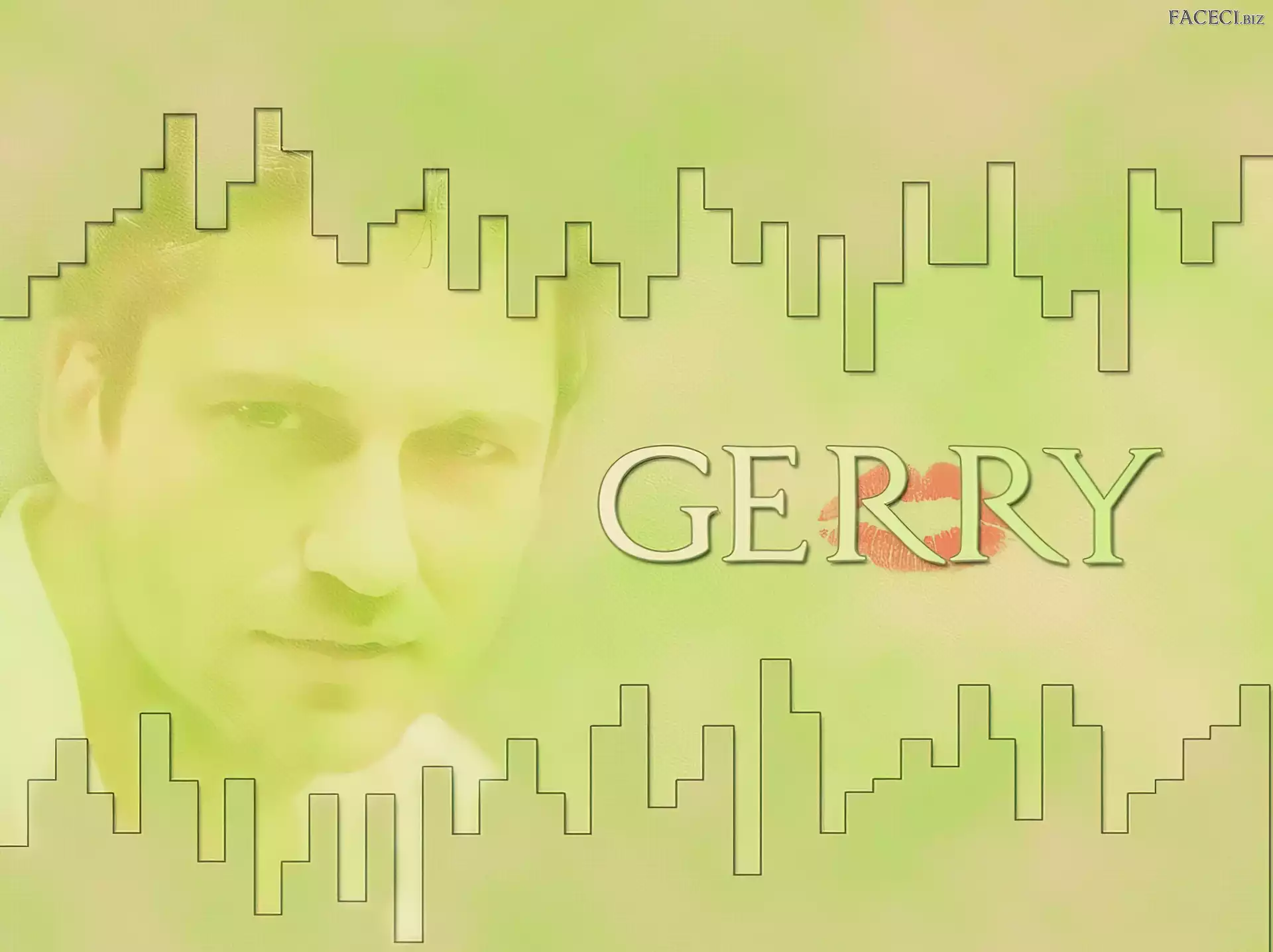 usta, Gerard Butler, twarz